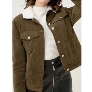 Brand New Retail Corduroy Jacket w/ Sherpa Collar